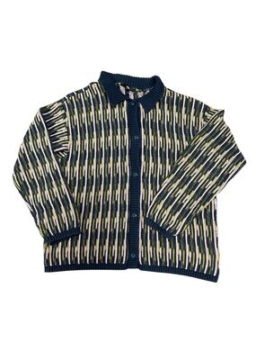 Vans Alta Striped Chunky Knit Oversized Cardigan Sweater Womens Size XS/S